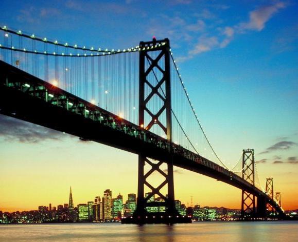 Bay Bridge at dusk